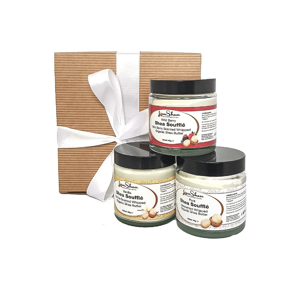 3 x 40g Shea Souffles | Whipped Organic Shea Butter - LoveShea Skincare
