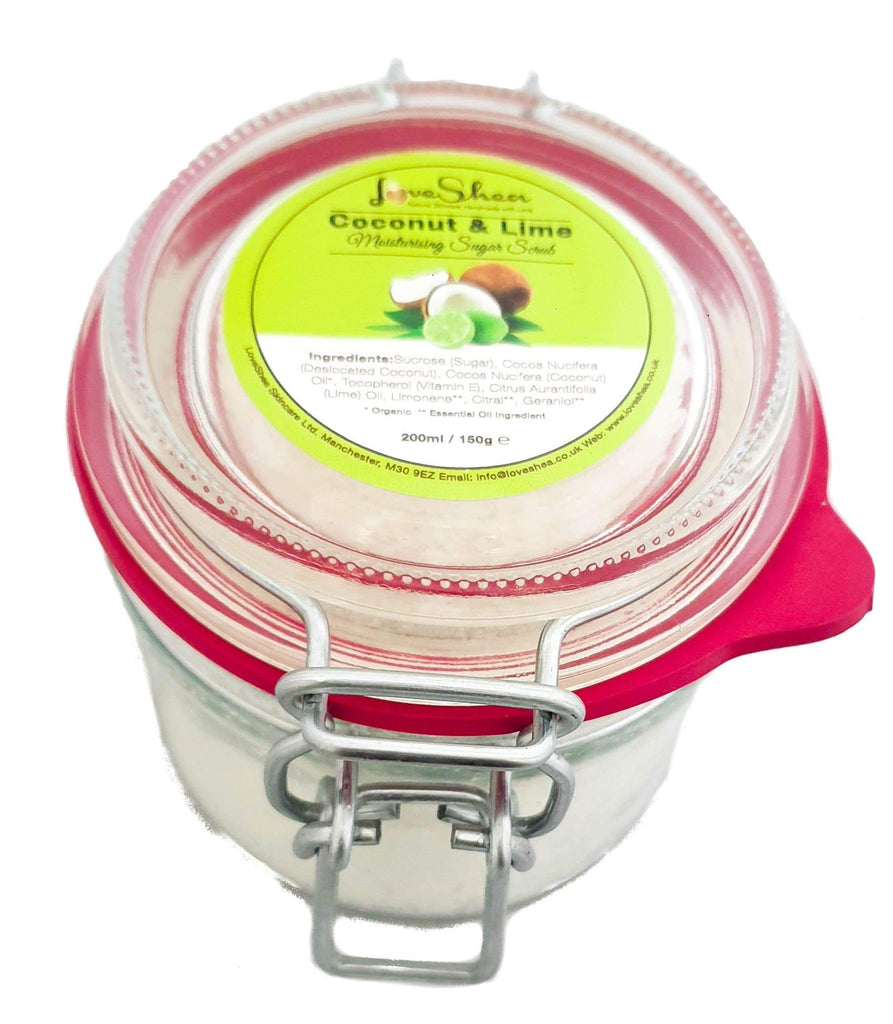 Coconut and Lime body scrub - LoveShea Skincare