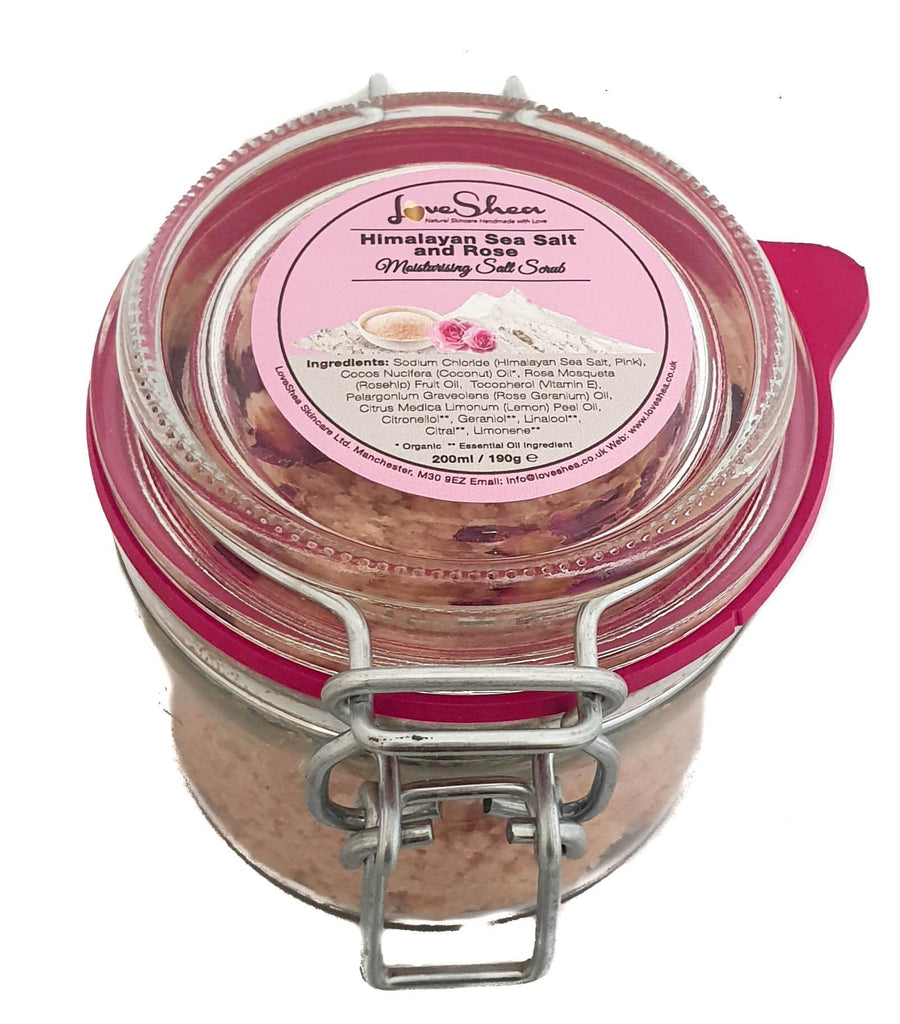 Himalayan Salt and Rose body scrub - LoveShea Skincare